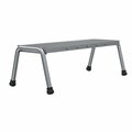 Vestil 1 Step Wide Silver Aluminum Step Stand Welded 500 lb. Capacity SSA-1W